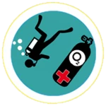 oxygen cylinder autonomy for diving and first aid android application logo